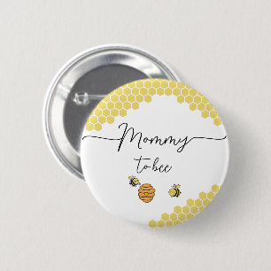 Cute Little Bees Honeycomb Mummy-to-bee 6 Cm Round Badge