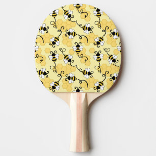 Cute little bees pattern ping pong paddle