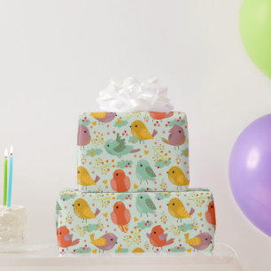 Cute Little Bird Art Pattern for the Birder Wrapping Paper
