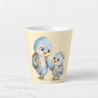 Cute Little Bird Brother Sister Latte Mug