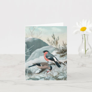 Cute little bird- Bullfinch, Art Card