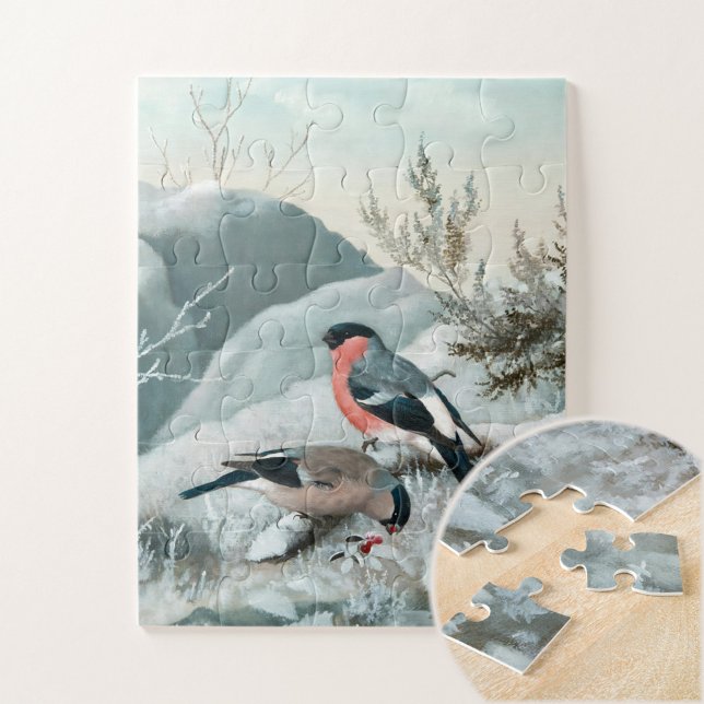 Cute little bird- Bullfinch, Art Jigsaw Puzzle (Creator Uploaded)