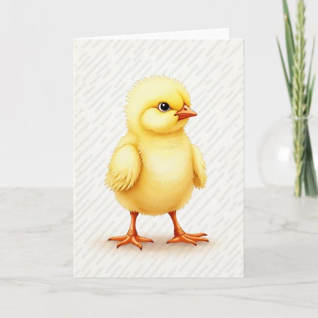 Cute Little Birdie Baby Card (Front)