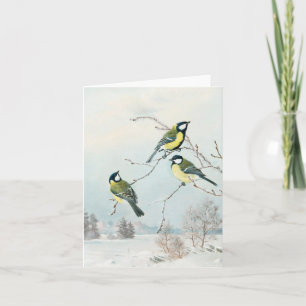 Cute little birds by Matti Karppanen, Birds Art Card