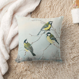 Cute little birds by Matti Karppanen, Birds Art Cushion