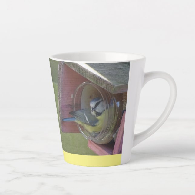 Cute Little Birds Design Latte Mug (Right)