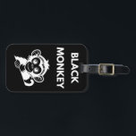 Cute Little Black Monkey Luggage Tag<br><div class="desc">Meet your new favorite jungle friend! This adorable peeking monkey design features a clean,  white illustration that pops perfectly on dark fabrics. A fun and playful choice for kids,  wildlife enthusiasts,  or anyone who loves a bit of monkey business.</div>
