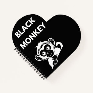 Cute Little Black Monkey Notebook