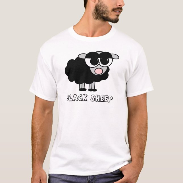 Cute Little Black Sheep T-Shirt (Front)
