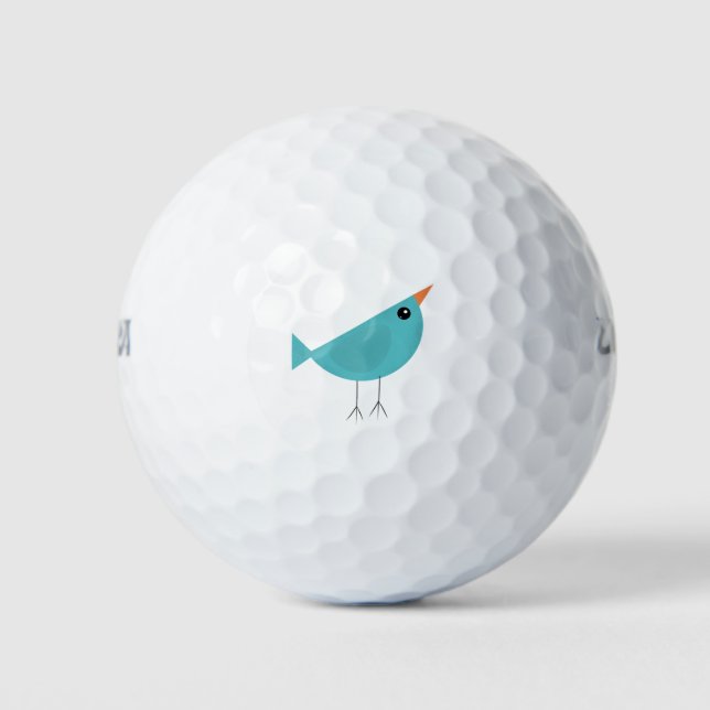 Cute little blue bird golf balls (Front)
