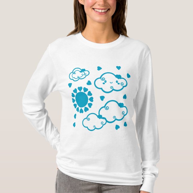 Cute little blue cloud T-Shirt (Front)