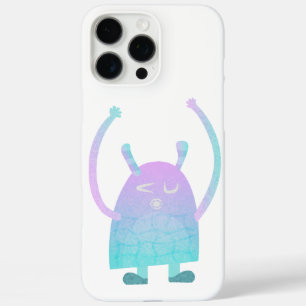 Cute Little Blue Monster iPhone 16 Pro Max Case