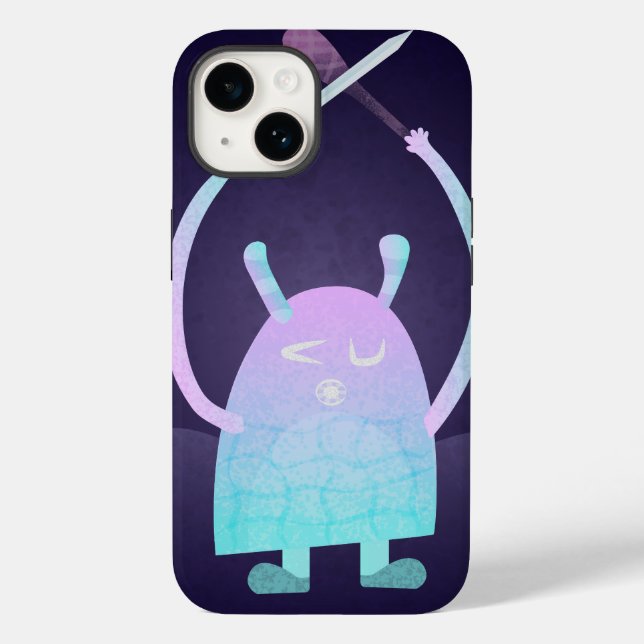 Cute Little Blue Monster Case-Mate iPhone Case (Back)