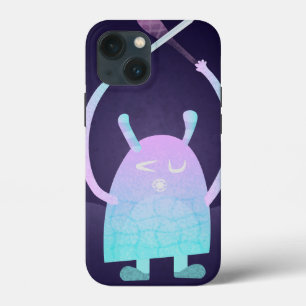 Cute Little Blue Monster iPhone 13 Mini Case