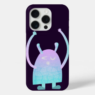 Cute Little Blue Monster iPhone 15 Pro Case
