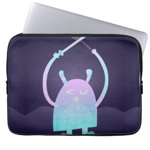 Cute Little Blue Monster Laptop Sleeve