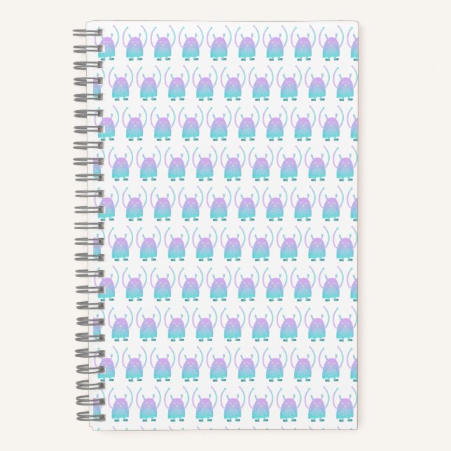 Cute Little Blue Monster Notebook (Front)
