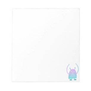 Cute Little Blue Monster Notepad