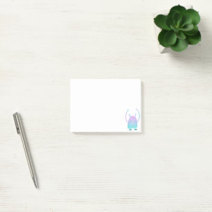 Cute Little Blue Monster Post-it Notes