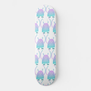 Cute Little Blue Monster Skateboard