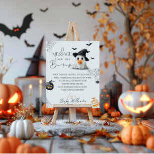 Cute Little Boo Baby Shower Halloween  Poster