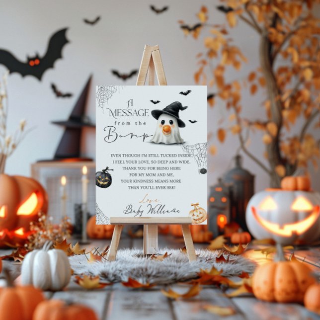 Cute Little Boo Baby Shower Halloween  Poster (Creator Uploaded)
