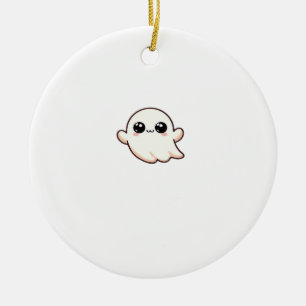 Cute Little Boo Basic Clean Ceramic Ornament