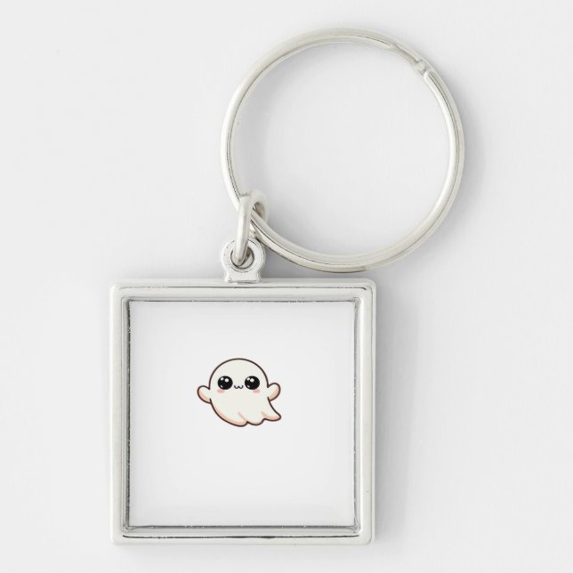 Cute Little Boo Basic Clean Key Ring (Front)