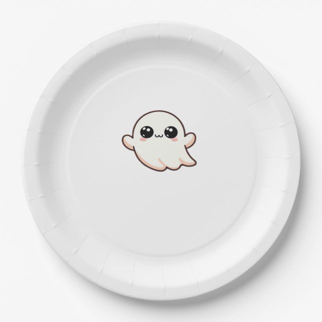 Cute Little Boo Basic Clean Paper Plate (Front)