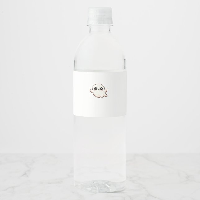 Cute Little Boo Basic Clean Water Bottle Label (Front)