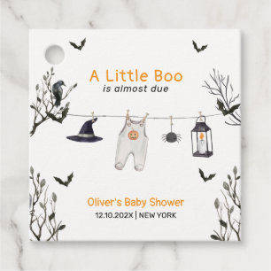 Cute Little Boo Clothesline Baby Shower Favour Tags