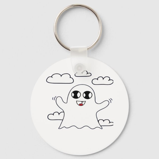 Cute Little Boo Creative Style Key Ring (Front)