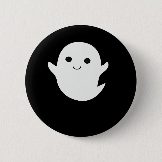 Cute Little Boo Fitted 6 Cm Round Badge (Front)