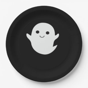 Cute Little Boo Fitted Paper Plate