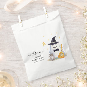 Cute Little Boo Ghost Boy Baby Shower Welcome Favour Bag