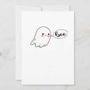 Cute Little Boo Graphic Cool Aesthetic Holiday Card