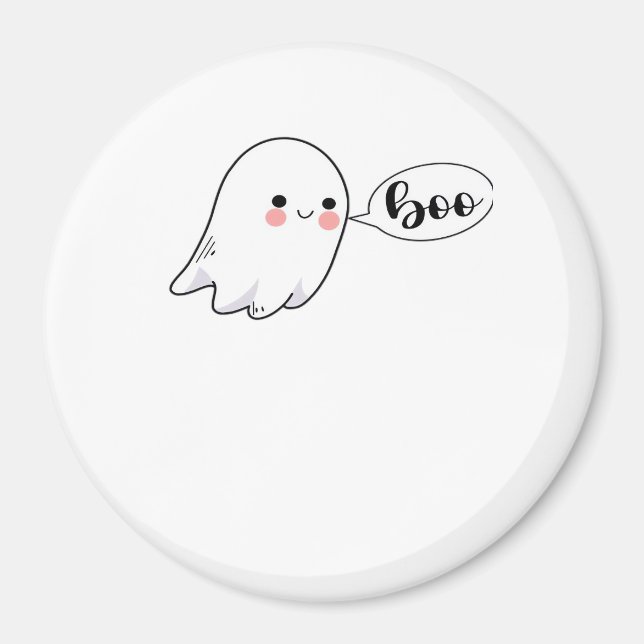Cute Little Boo Graphic Cool Aesthetic Magnet (Front)