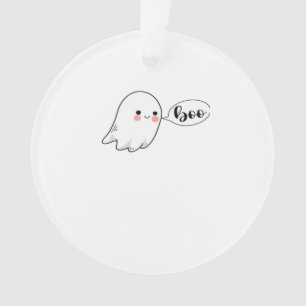 Cute Little Boo Graphic Cool Aesthetic Ornament