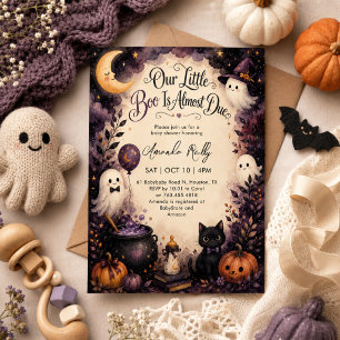 Cute Little Boo Halloween Baby Shower Invitation