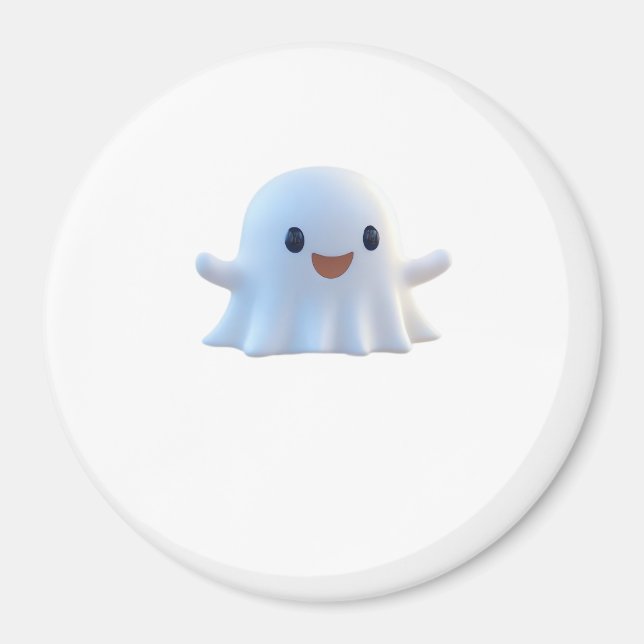 Cute Little Boo Retro Graphic Magnet (Front)