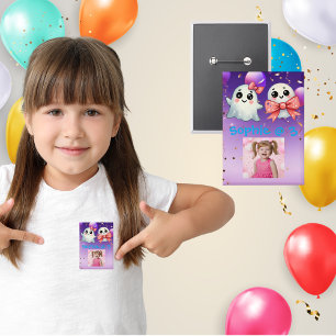 Cute Little Bow Ghost Halloween Birthday Photo