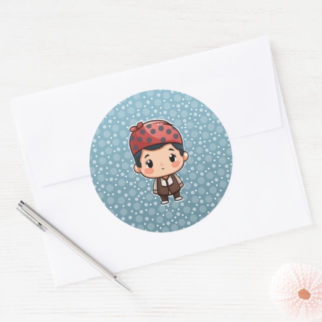 Cute little boy sticker (Envelope)