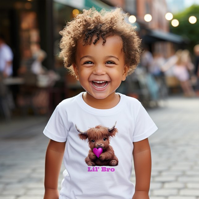 Cute Little Brother Pink Baby Cow T-Shirt (Cute Little Brother Pink Baby Cow T-Shirt)