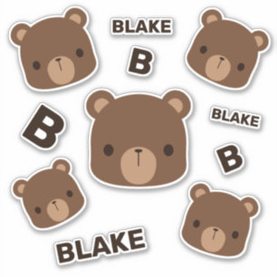 Cute Little Brown Bear with Personalised Name