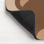 Cute Little Brown Bear with Personalised Name Mouse Pad (Corner)