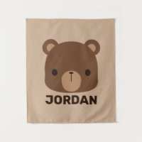 Cute Little Brown Bear with Personalised Name