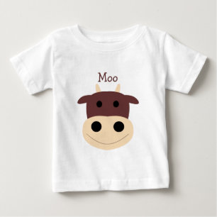 Cute little brown cow infant tshirt