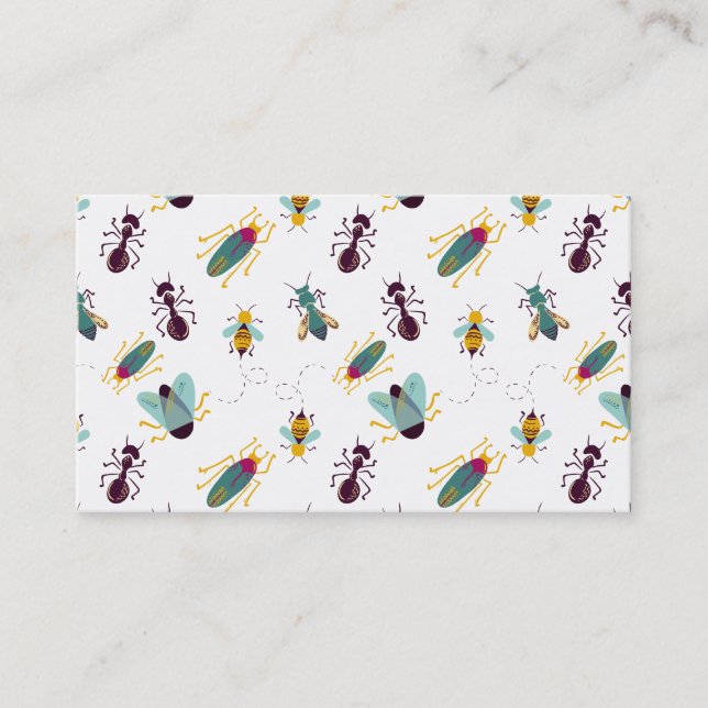 cute little bugs insects business card (Front)