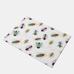 cute little bugs insects doormat