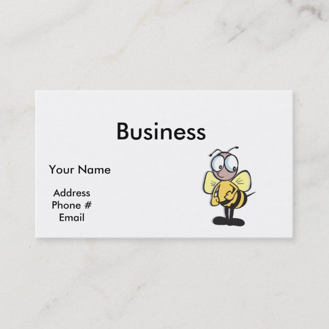 cute little bumble bee business card (Front)
